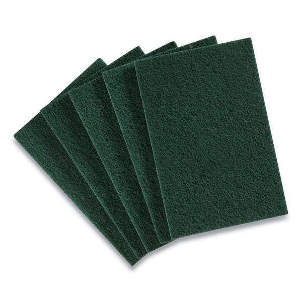 Coastwide Professional™ Medium Duty Scouring Pads, Green, 10/Pack (CWZ24418463)