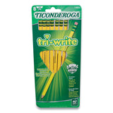 Dixon Tri-Write Triangular Pencil, HB  (#2), Black Lead, Yellow Barrel, 8/Pack (DIX13852) Pack of 8