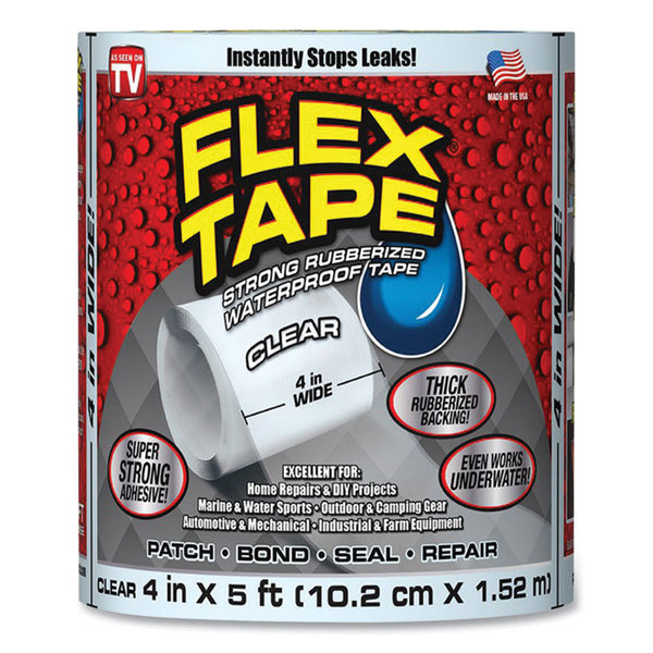 Flex Seal General Purpose Repair Tape, 4" x 1.67 yds, Clear (FSGTFSCLRR0405) Each
