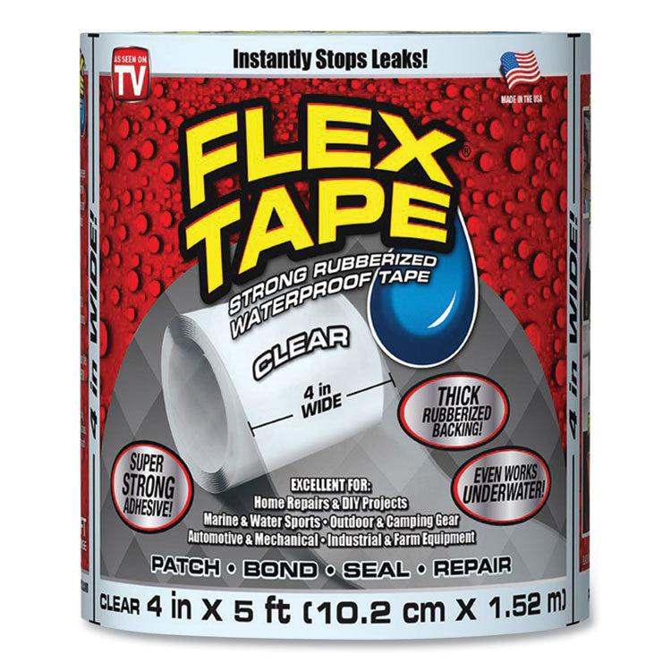 Flex Seal General Purpose Repair Tape, 4" x 1.67 yds, Clear (FSGTFSCLRR0405) Each