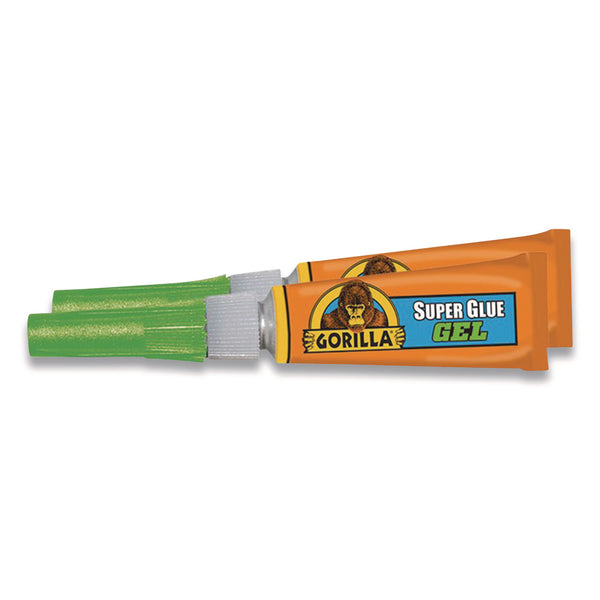 Gorilla Super Glue Gel, Two 0.11 oz Tubes, Dries Clear (GOR7820001) Each