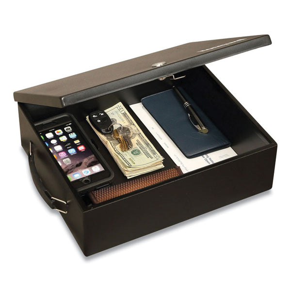 Honeywell Large Cash Management Box, Key Lock, 11 x 14.3 x 4.3, Steel, Black (HWL6209) Each