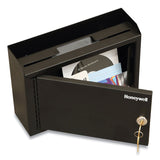 Honeywell Drop Box Safe with Keys, 9.9 x 3 x 7.1, 0.12 cu ft, Black (HWL6204) Each