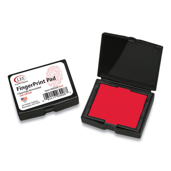 LEE Inkless Fingerprint Pad, 2.25" x 1.75", Red (LEE03028)