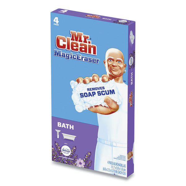 Mr. Clean® Magic Eraser Bathroom Scrubber, 4.6 x 2.3, White, 4/Pack (PGC51099)