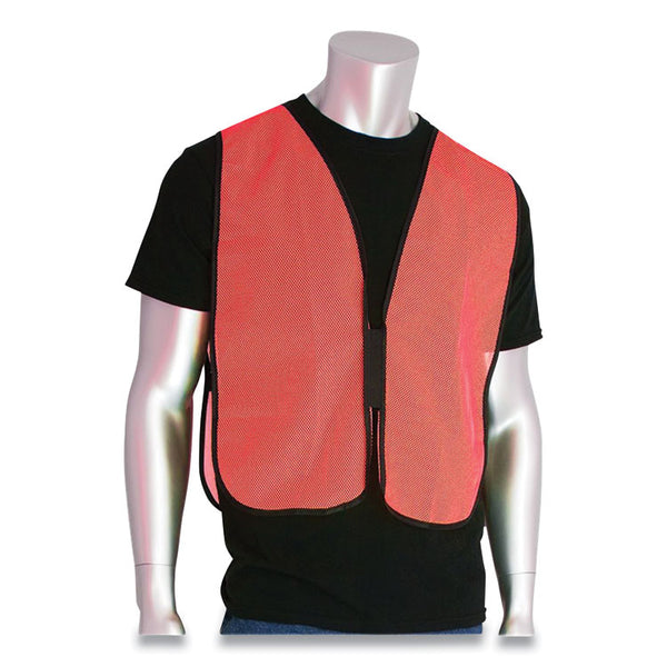 PIP Hook and Loop Safety Vest, One Size Fits Most, Hi-Viz Orange (PID3000800OR)