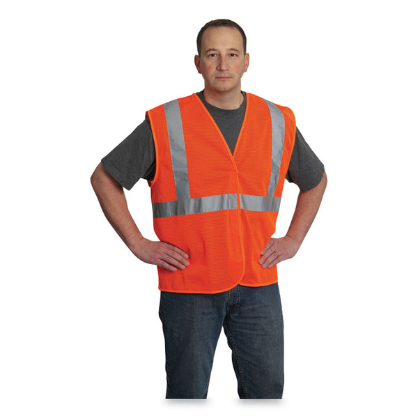 PIP ANSI Class 2 Hook and Loop Safety Vest, X-Large, Hi-Viz Orange (PID302MVGORXL) Each