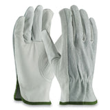 PIP Top-Grain Leather Drivers Gloves with Shoulder-Split Cowhide Leather Back, Medium, Gray (PID68161SBM) 1 Pair