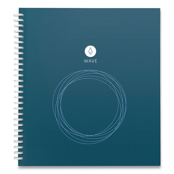 Rocketbook Wave Smart Reusable Notebook, Dotted Rule, Blue Cover, (40) 9.5 x 8.5 Sheets (RKBWAVSKA) Each