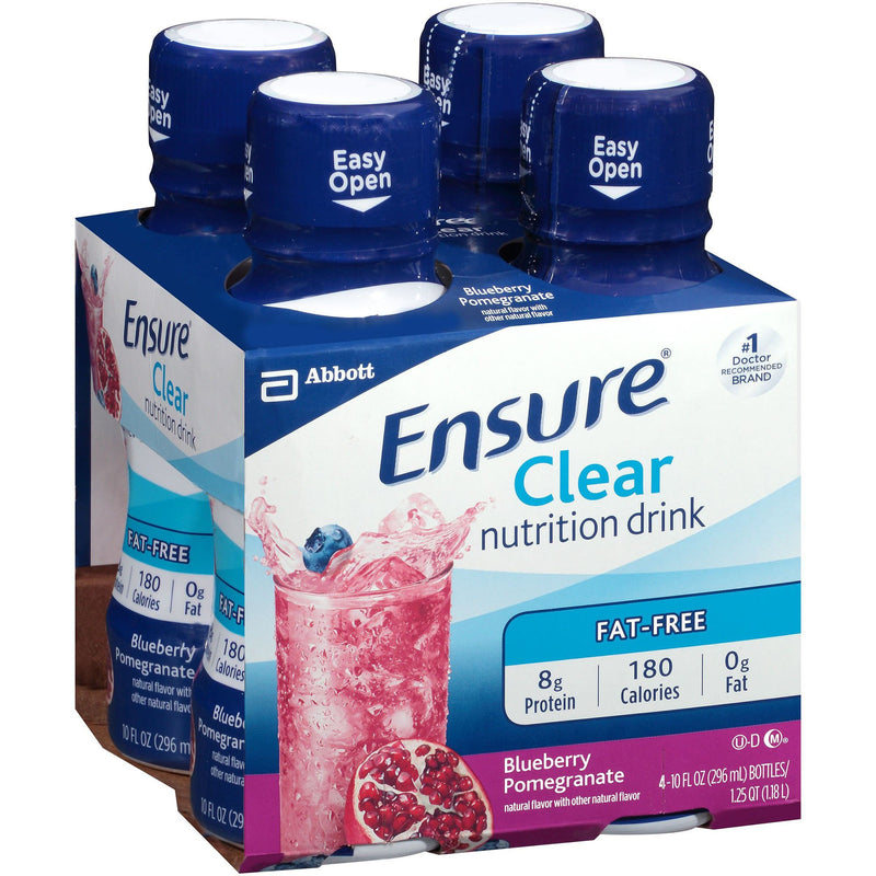 Ensure® Clear Oral Supplement Blueberry Pomegranate Flavor Liquid 10 oz. Bottle (853984_PK) 4/PK