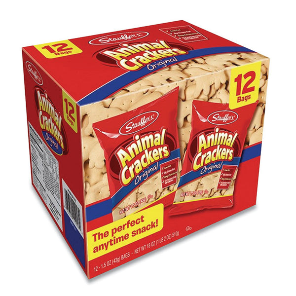 Stauffer's® Animal Crackers, 1.5 oz Bag, 12/Box (SFF10173)