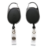 SICURIX® Quick Clip Card Reels, 30" Extension, Oval, Black (SRXBAU68754) Each