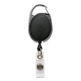 SICURIX® Quick Clip Card Reels, 30" Extension, Oval, Black (SRXBAU68754) Each