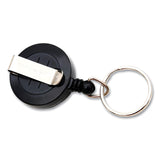 SICURIX® ID Slide-Style Belt Clip Card Reels, 30" Extension, Round, Black (SRXBAU68874) Each