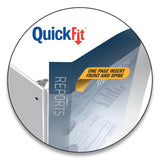Stride QuickFit D-Ring View Binder, 3 Rings, 1" Capacity, 11 x 8.5, Black (STW87011) Each