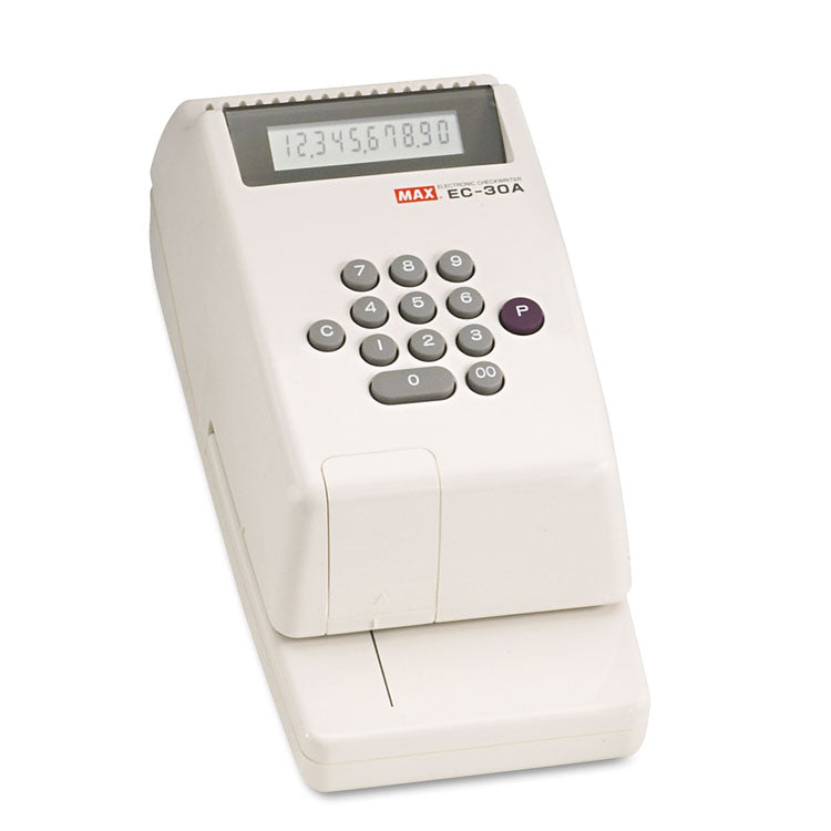 MAX Electronic Checkwriter, 10-Digit, 4.38 x 9.13 x 3.75 (MXBEC30A) Each