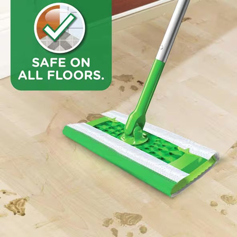 Swiffer® Wet Saturated Wet Mop Pad Bound Edge White Cloth Disposable (1260306_CT) 72/CT