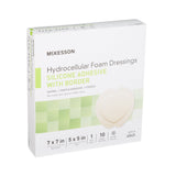 McKesson Foam Dressing 7 X 7 Inch With Border Film Backing Silicone Gel Adhesive Sacral Sterile (886434_EA) 1/EA