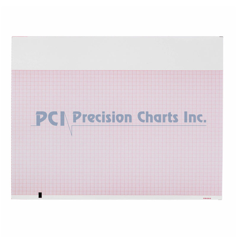 Precision Charts Recording Chart Paper Z-Fold Red Grid (546575_EA) 1/EA