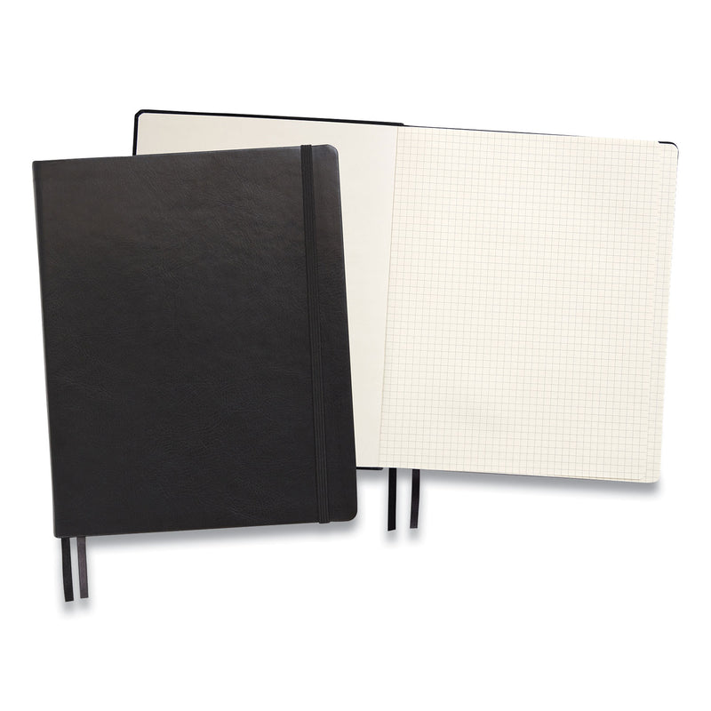TRU RED Flexible-Cover Business Journal, Quadrille Rule, Black Cover, 8 x 10, 128 Sheets (TUD24377316) Each