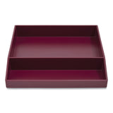 TRU RED™ Divided Stackable Plastic Tray, 2 Compartments, 9.44 x 9.84 x 1.77, Purple (TUD24380380)