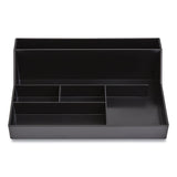 TRU RED™ Plastic Desktop Organizer, 6 Compartments, 6.81 x 9.84 x 2.75, Black (TUD24380402) Each