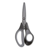 TRU RED™ Non-Stick Titanium-Coated Scissors, 7" Long, 2.88" Cut Length, Gun-Metal Gray Blades, Black/Gray Straight Handle (TUD24380500) Each