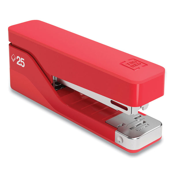 TRU RED™ Desktop Aluminum Stapler, 25-Sheet Capacity, Red (TUD24418162)