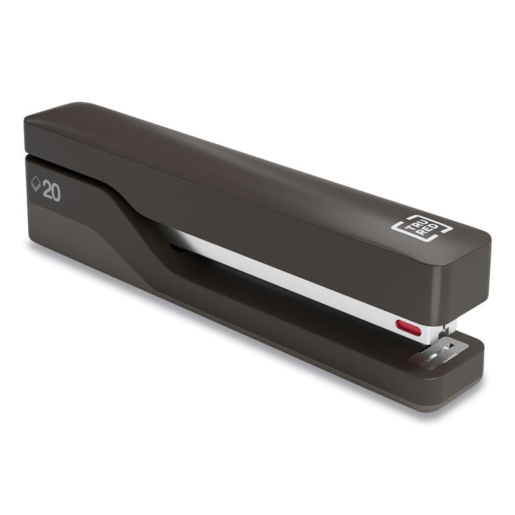 TRU RED™ Desktop Plastic Full Strip Stapler, 20-Sheet Capacity, Black (TUD24418181) Each