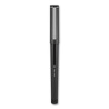 TRU RED™ Roller Ball Pen, Stick, Fine 0.5 mm Needle Tip, Black Ink, Black/Clear Barrel, Dozen (TUD24419533)