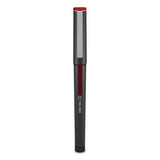 TRU RED™ Roller Ball Pen, Stick, Fine 0.5 mm, Red Ink, Black/Red/Clear Barrel, Dozen (TUD24419534) 1 Dozen