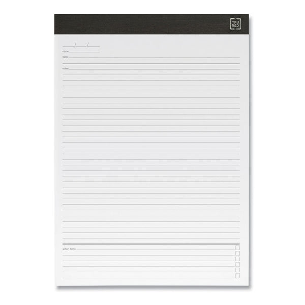 TRU RED™ Notepads, Meeting-Minutes/Notes Format, 50 White 8.5 x 11.75 Sheets, 6/Pack (TUD24419927)