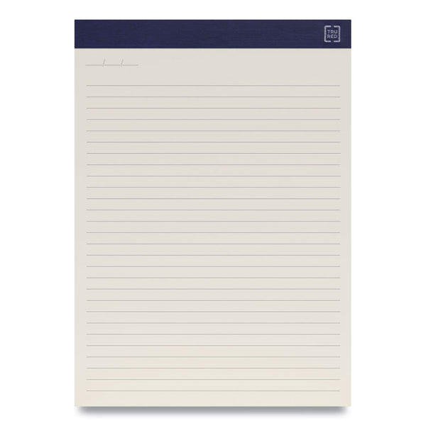 TRU RED™ Notepads, Wide/Legal Rule, 50 Ivory 8.5 x 11.75 Sheets, 12/Pack (TUD24419928)