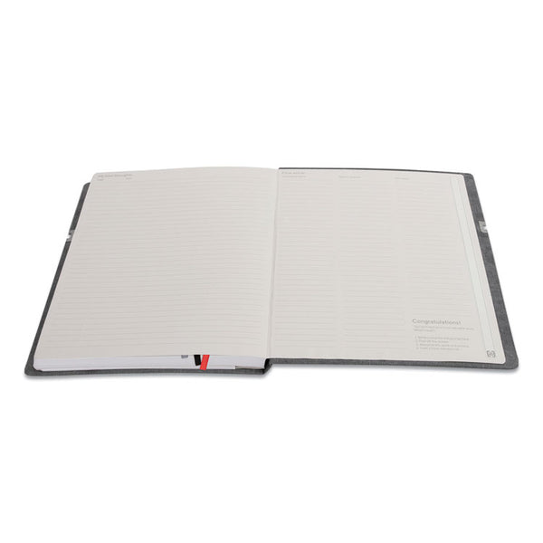 TRU RED™ Large Mastery Journal with Pockets, 1-Subject, Narrow Rule, Charcoal/Red Cover, (192) 10 x 8 Sheets (TUD24421817)