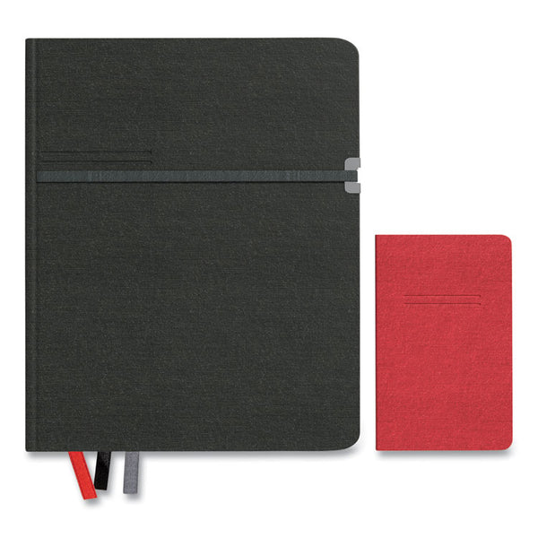 TRU RED™ Large Mastery Journal with Pockets, 1-Subject, Narrow Rule, Black/Red Cover, (192) 10 x 8 Sheets (TUD24421811)
