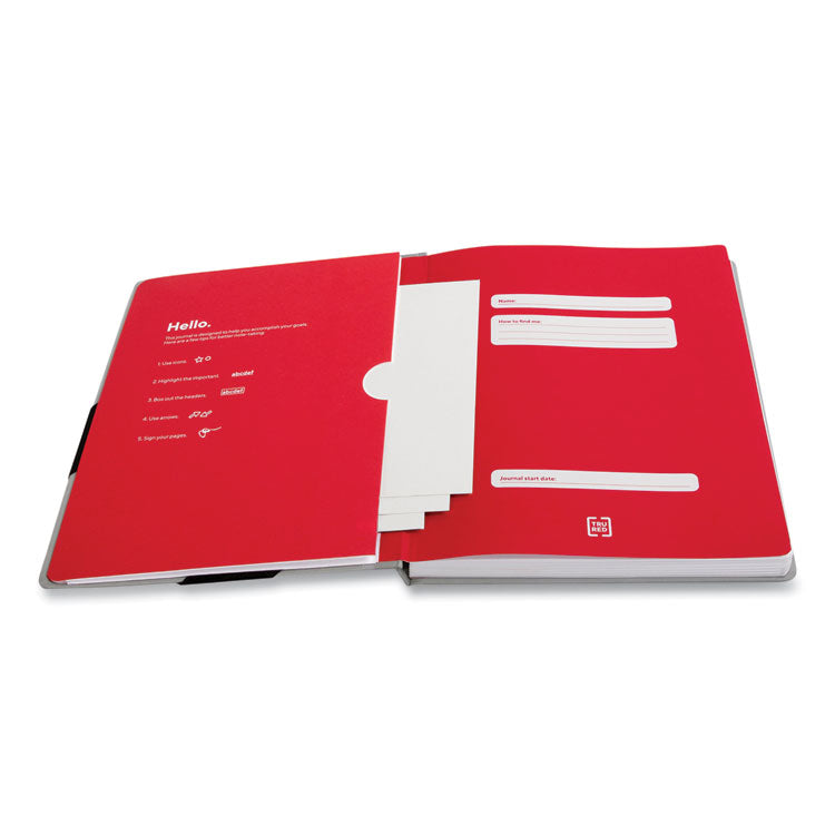 TRU RED™ Large Starter Journal, 1-Subject, Narrow Rule, Gray Cover, (192) 10 x 8 Sheets (TUD24421833)