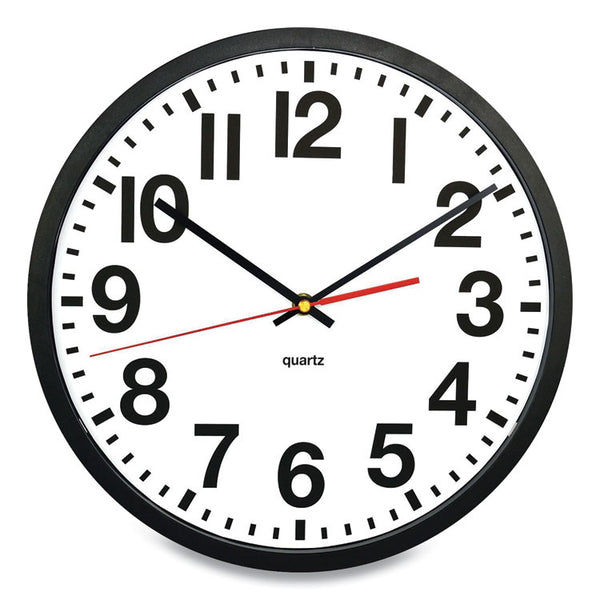 Victory Light Tempus Wall Clock, 11.8" Overall Diameter, Black Case, 1 AA (sold separately) (VLUTC6236RF) Each