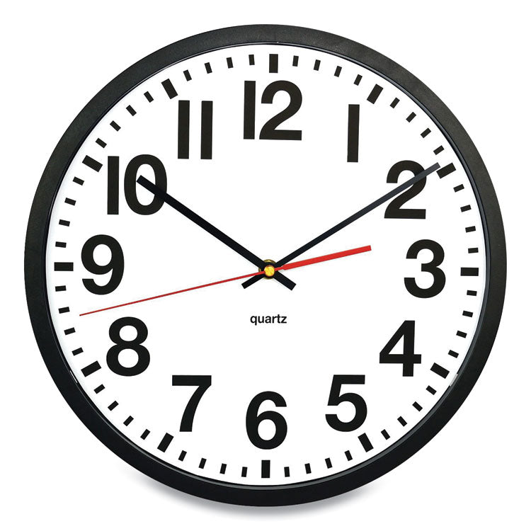 Victory Light Tempus Wall Clock, 11.8" Overall Diameter, Black Case, 1 AA (sold separately) (VLUTC6236RF) Each