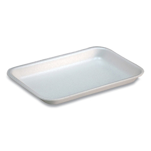 Pactiv Evergreen Supermarket Tray,  #17S, 8.3 x 4.8 x 0.65, White, Foam, 1,000/Carton (PCT51P117S) Case of 1000