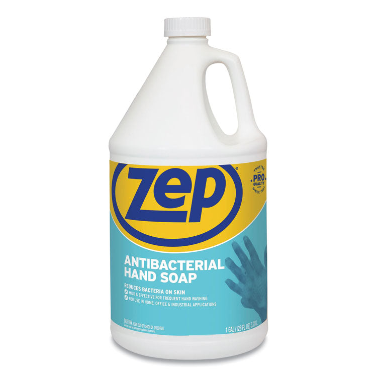 Zep® Antibacterial Hand Soap, Fragrance-Free, 1 gal Bottle, 4/Carton (ZPPR46124)