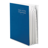 Smead™ Deluxe Expandable Indexed Desk File/Sorter, 31 Dividers, Date Index, Letter Size, Dark Blue Cover (SMD89294)