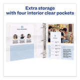 Avery® Durable View Binder with DuraHinge and EZD Rings, 3 Rings, 5" Capacity, 11 x 8.5, Black, (9900) (AVE09900) Each