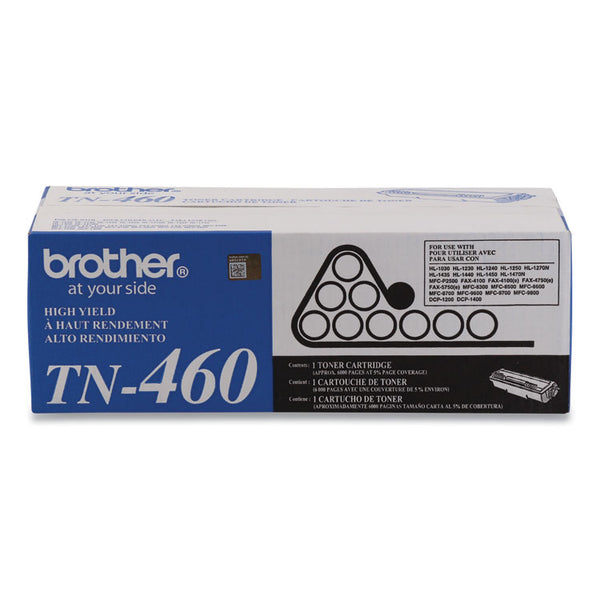 Brother TN460 High-Yield Toner, 6,000 Page-Yield, Black (BRTTN460)