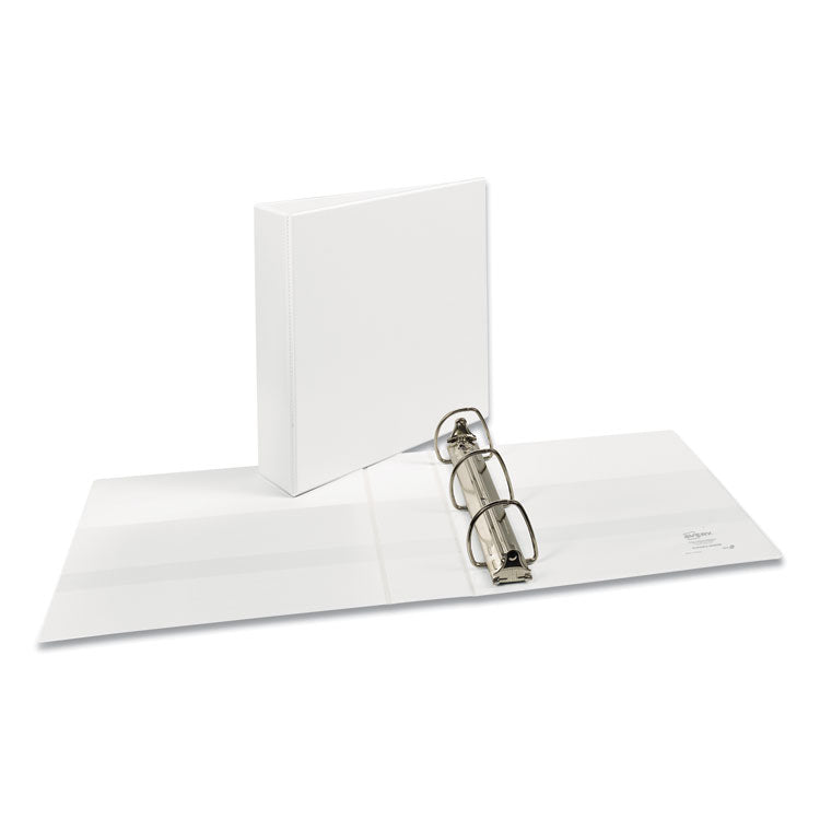 Avery® Durable View Binder with DuraHinge and EZD Rings, 3 Rings, 2" Capacity, 11 x 8.5, White, (9501) (AVE09501)