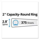 Avery® Mini Size Durable Non-View Binder with Round Rings, 3 Rings, 2" Capacity, 8.5 x 5.5, Black (AVE27554)