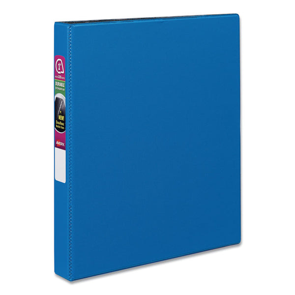 Avery® Durable Non-View Binder with DuraHinge and Slant Rings, 3 Rings, 1" Capacity, 11 x 8.5, Blue (AVE27251)