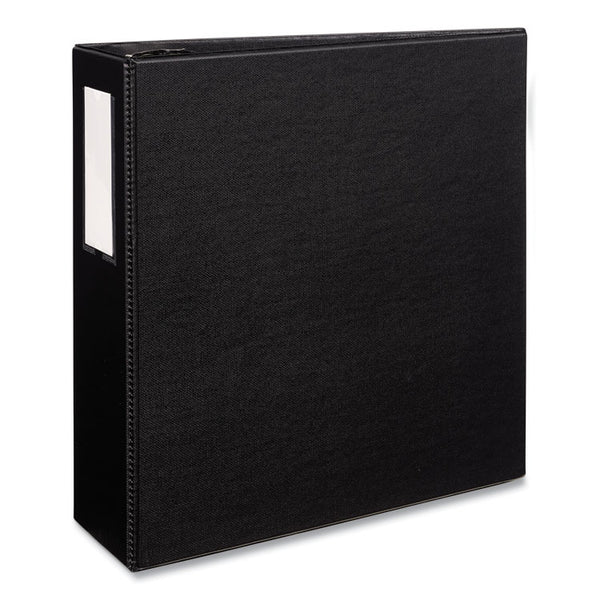 Avery® Durable Non-View Binder with DuraHinge and EZD Rings, 3 Rings, 4" Capacity, 11 x 8.5, Black, (8802) (AVE08802)