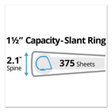 Avery® Durable Non-View Binder with DuraHinge and Slant Rings, 3 Rings, 1.5" Capacity, 11 x 8.5, Green (AVE27353)