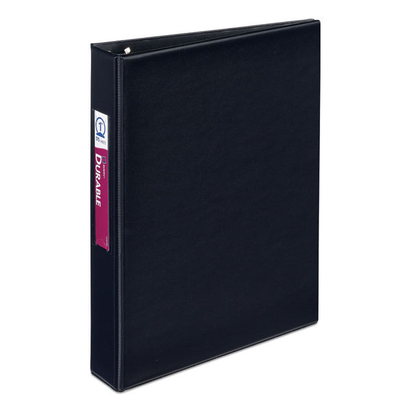 Avery® Mini Size Durable Non-View Binder with Round Rings, 3 Rings, 1" Capacity, 8.5 x 5.5, Black (AVE27257)