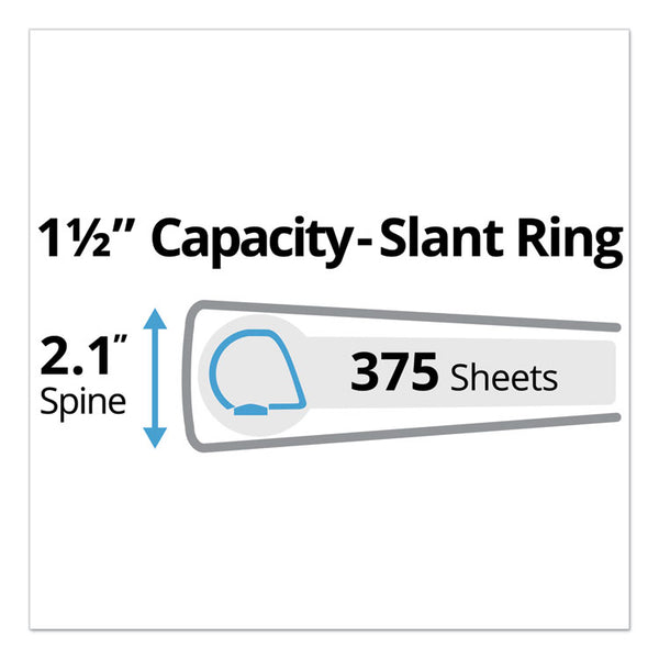 Avery® Durable Non-View Binder with DuraHinge and Slant Rings, 3 Rings, 1.5" Capacity, 11 x 8.5, Red (AVE27202)